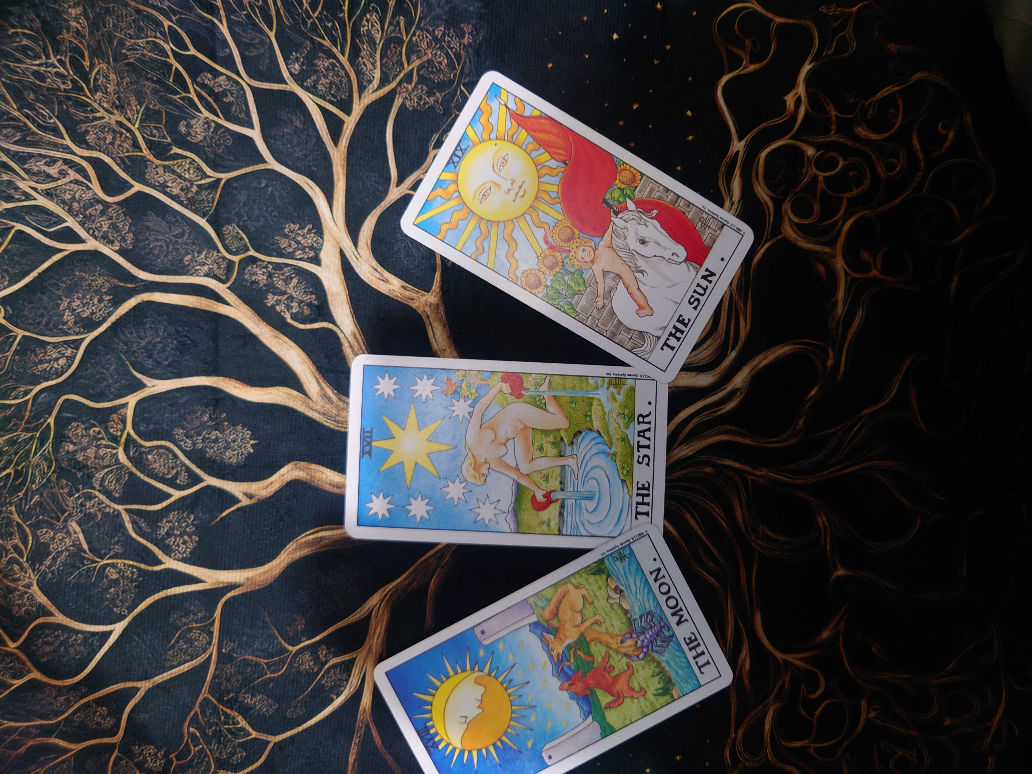 The Moon, The Sun and The Stars Tarot Cards